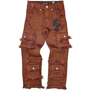 Elite Mocha Premium Kids Straight Jeans